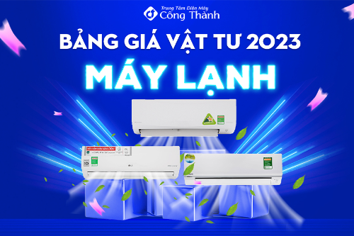 Bảng báo giá vật tư máy lạnh mới nhất 2023