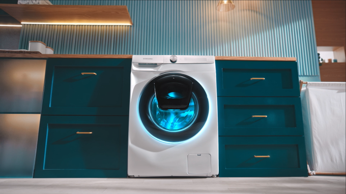 Tiện ích ngăn giặt xả tự động trên máy giặt AI