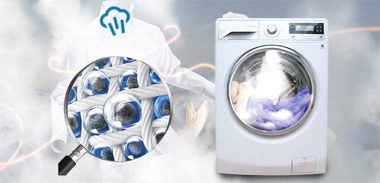 Máy giặt hơi nước sử dụng công nghệ phun sương làm sạch vải