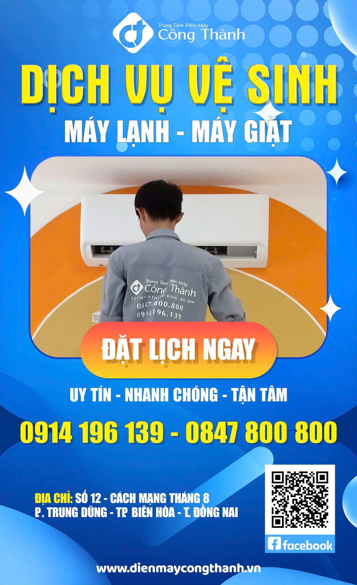 Vệ sinh máy lạnh, máy giặt 