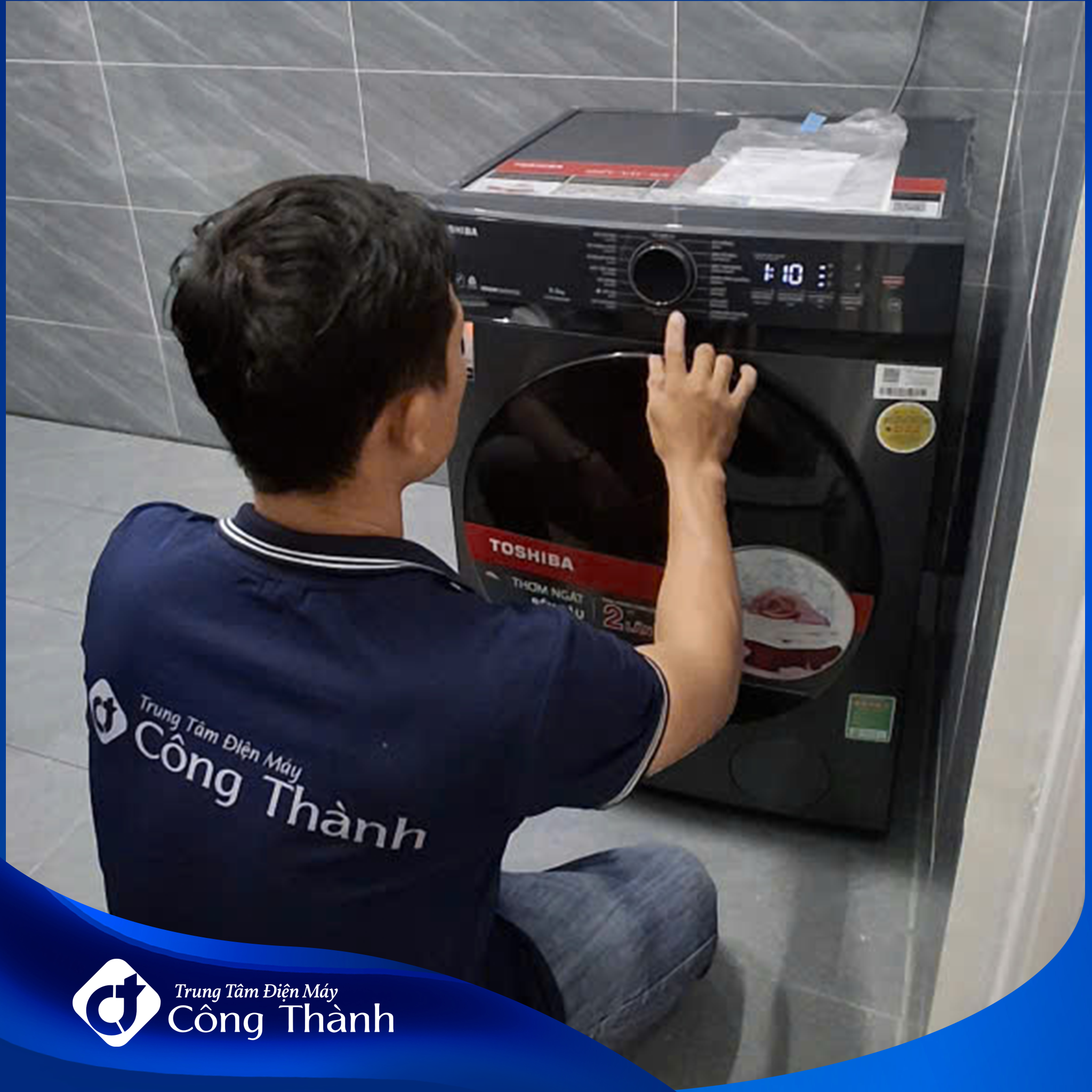 Team anh thợ lắp Điện Máy Công Thành