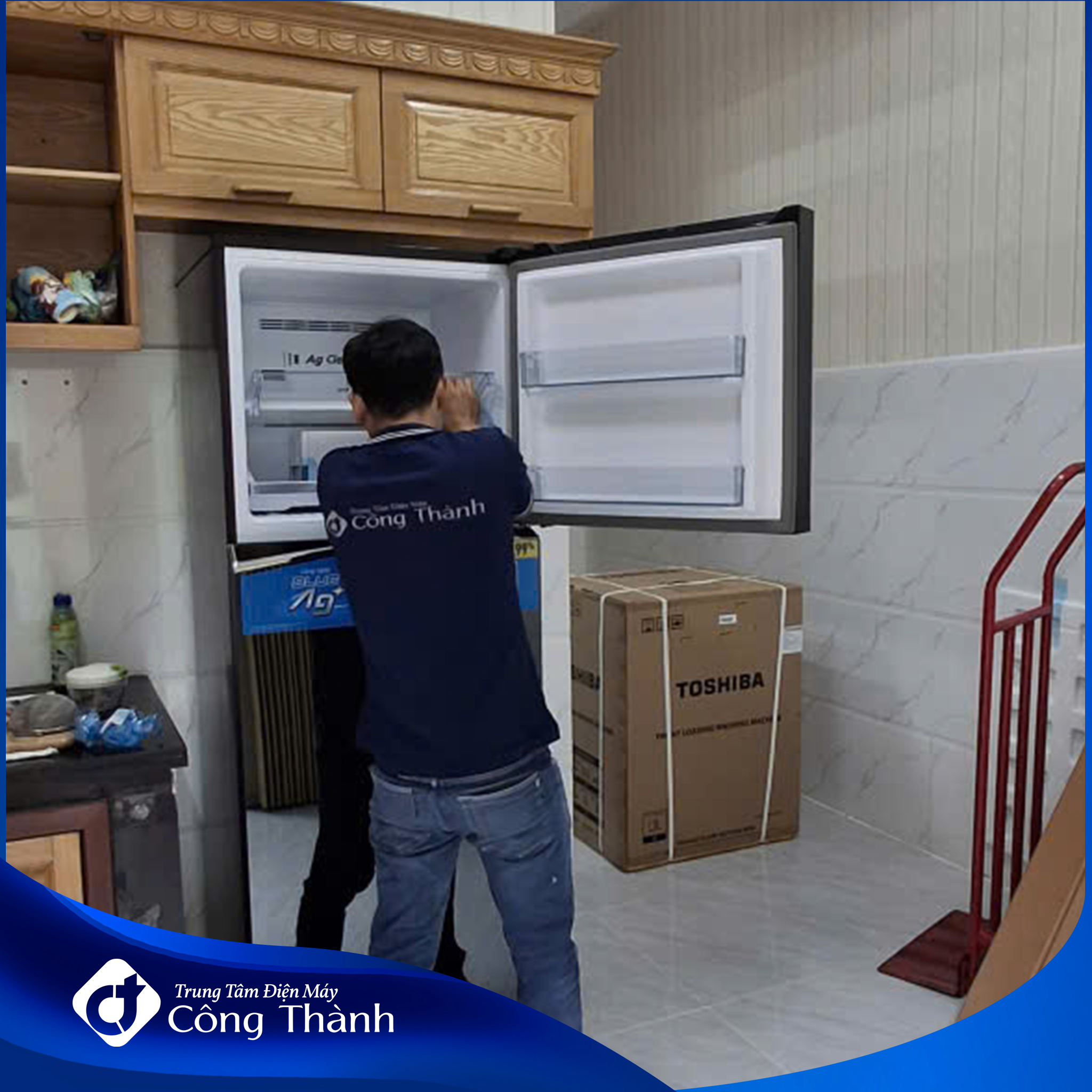 Team anh thợ lắp Điện Máy Công Thành