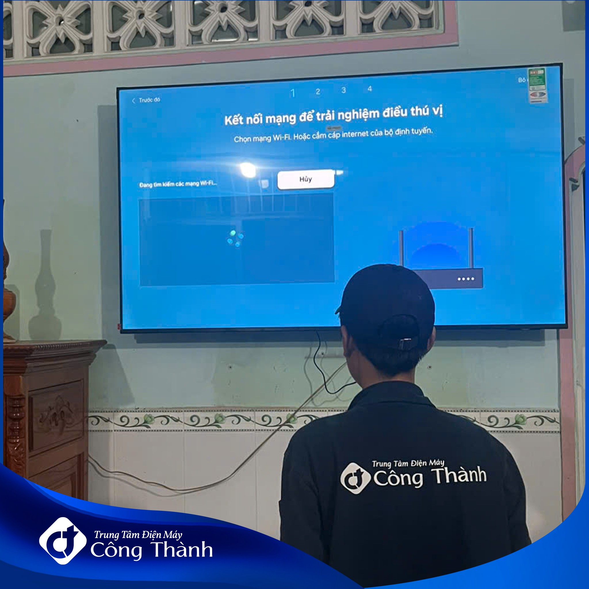 Team anh thợ lắp Điện Máy Công Thành