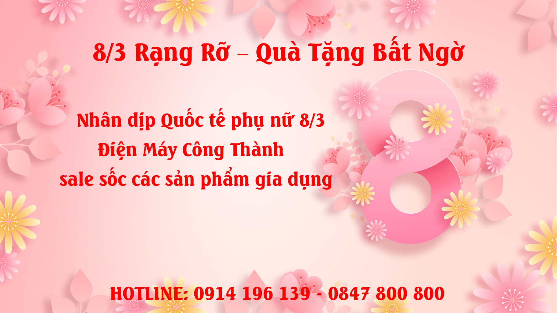 8-3 rạng rỡ - qu&agrave; tặng bất ngờ