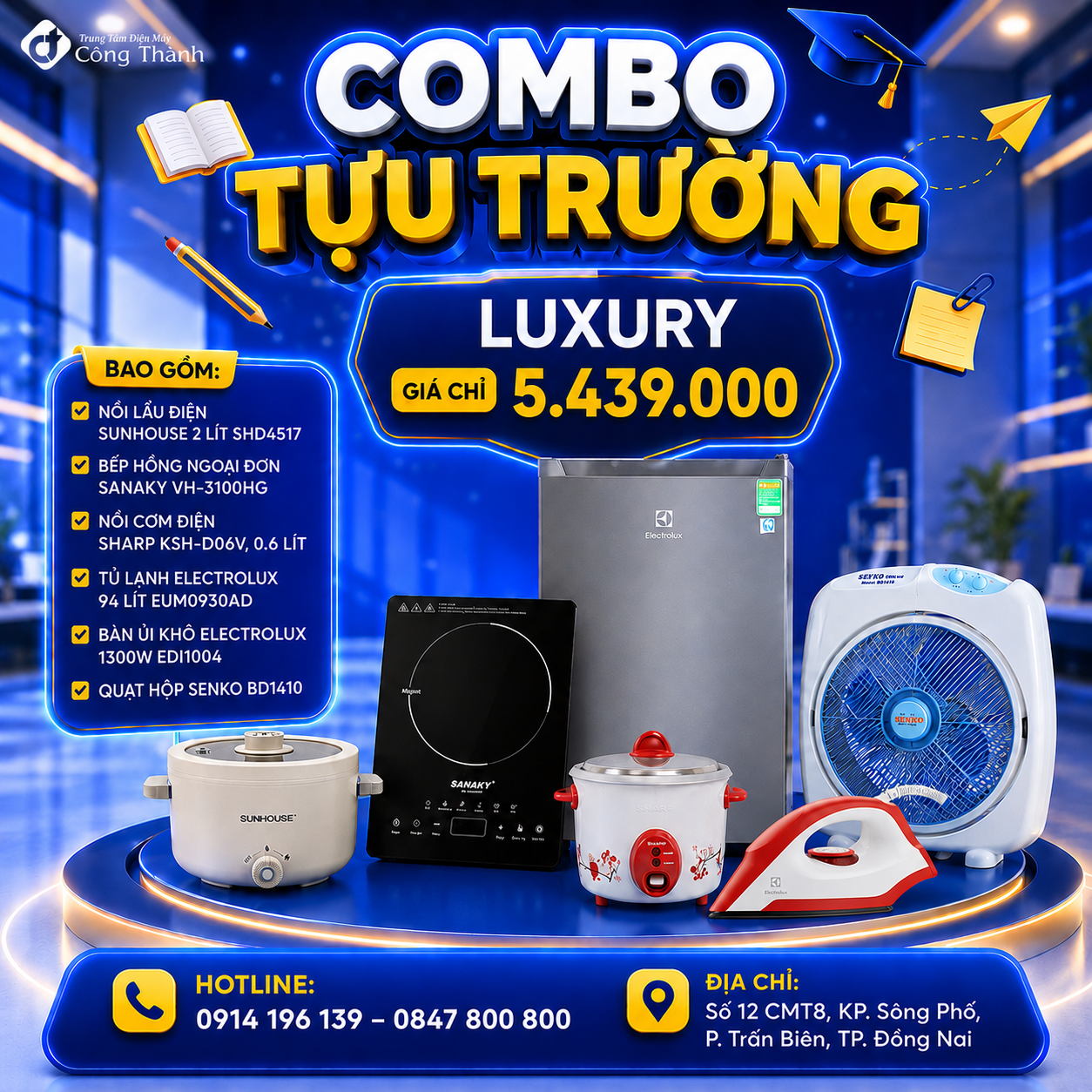 Combo tựu trường 2026