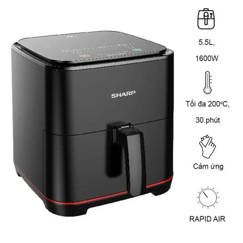 noi-chien-khong-dau-sharp-7-0-lit-kf-af70ev-bk